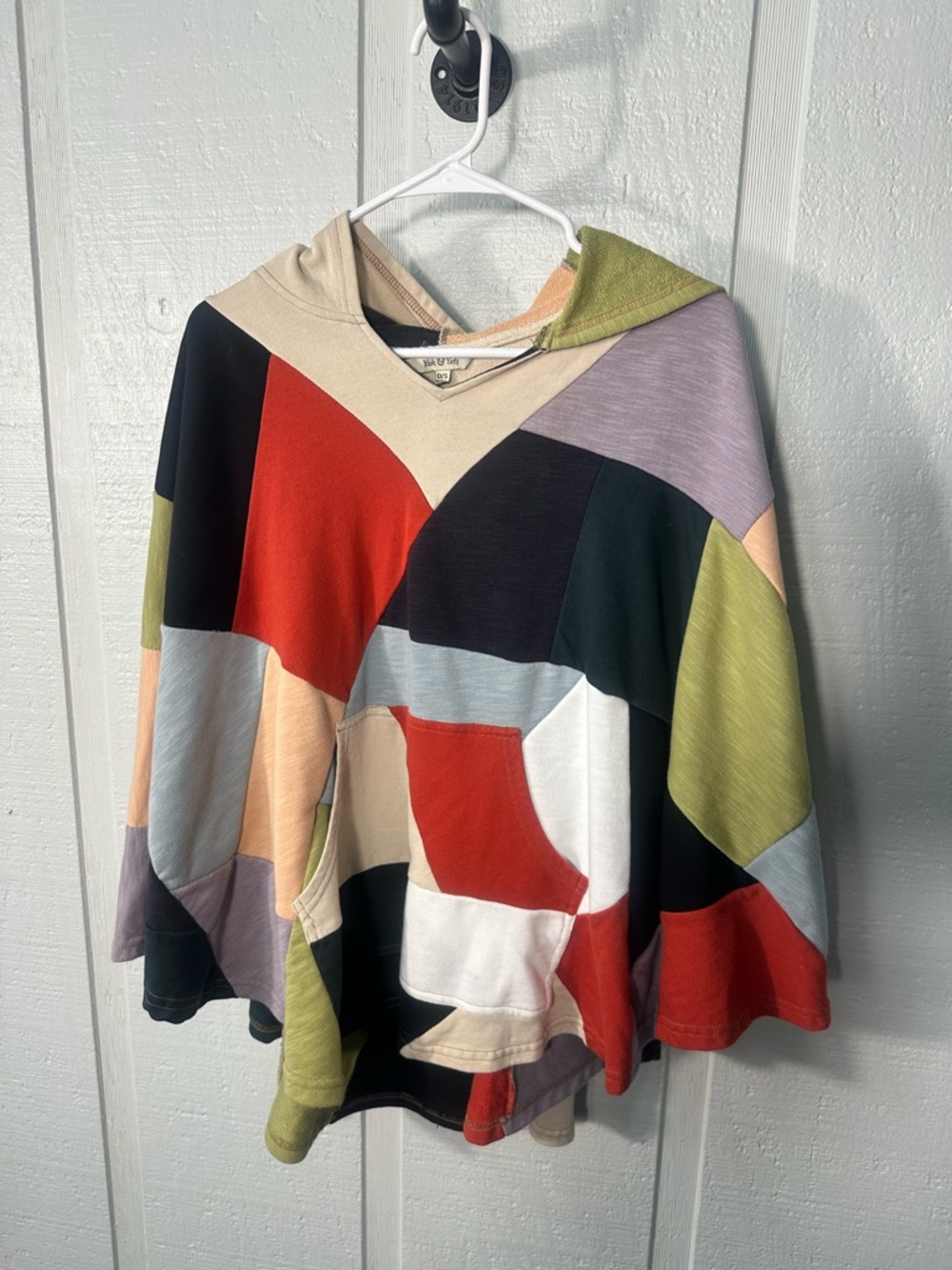 Yak & Yeti Multicolored Hooded Poncho One Size EUC - Picture 3 of 8